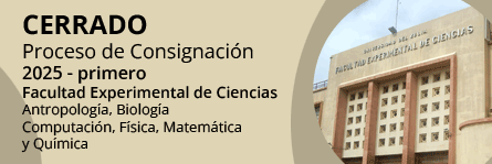 Facultad Experimental de Ciencias Cerrado
Proceso de 
Consignación
2025 - primero